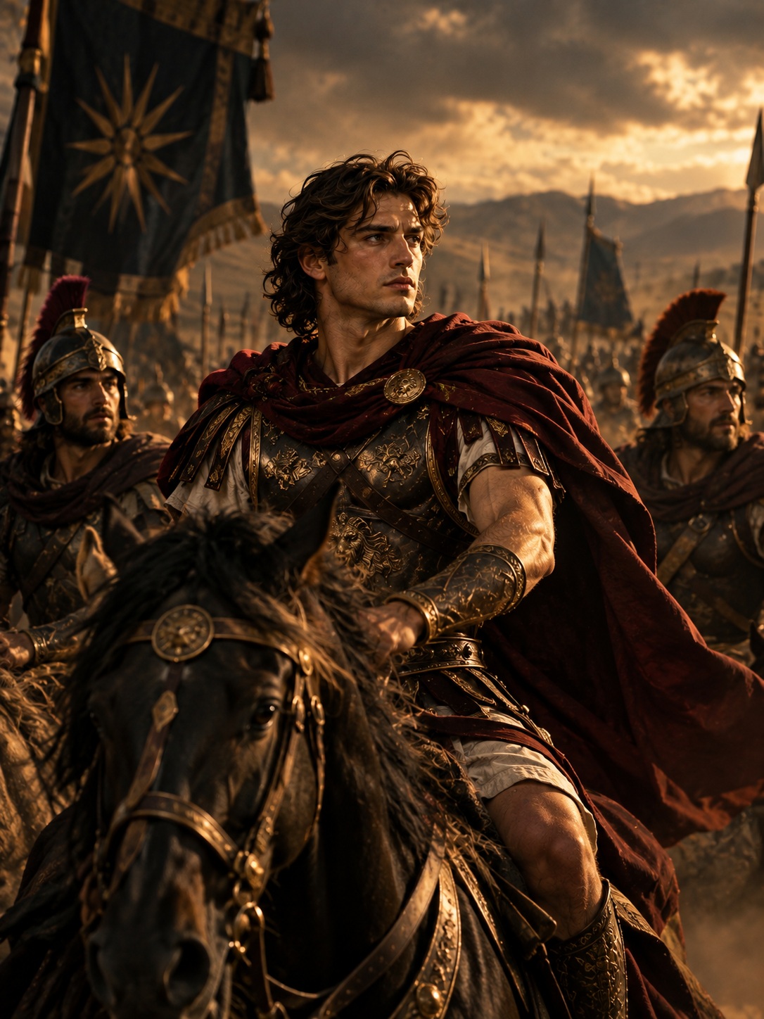 Painted scene of Alexander the Great
